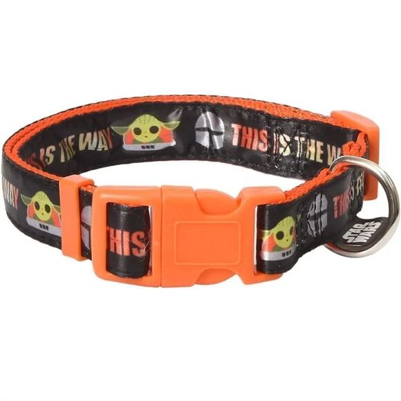 Star Wars Orange Yoda This Is The Way Print Dog Cat Collar NWOT - Picture 1 of 7